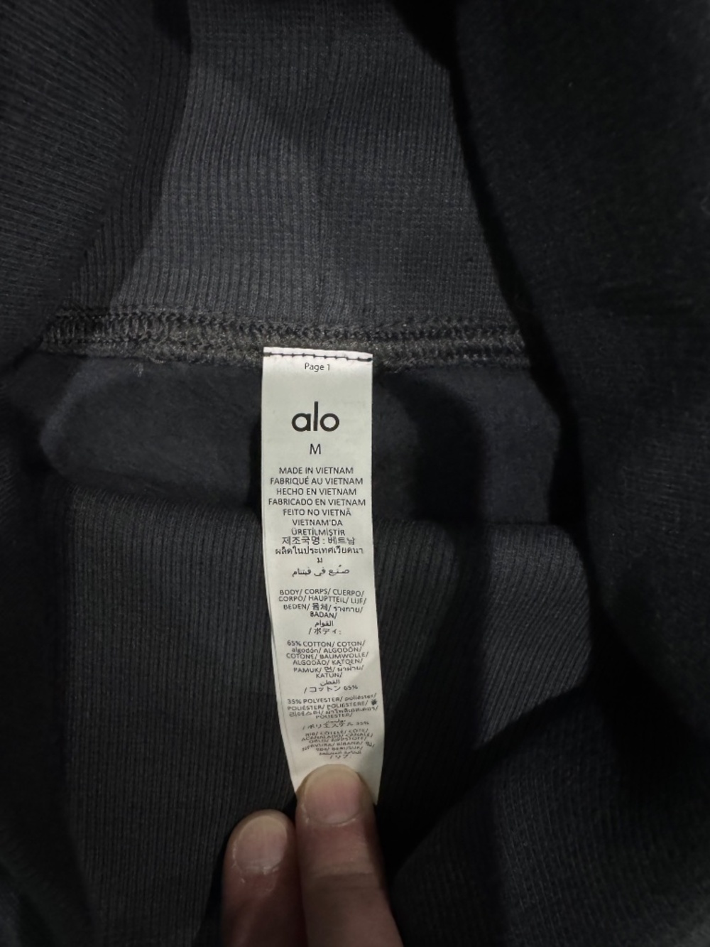 ALO Yoga Hazy Mock Neck Pullover in Anthracite size Medium - Picture 6 of 8